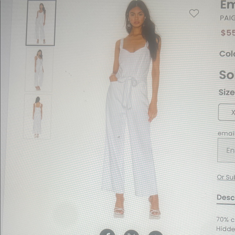 PAIGE Elegant White Jumpsuit